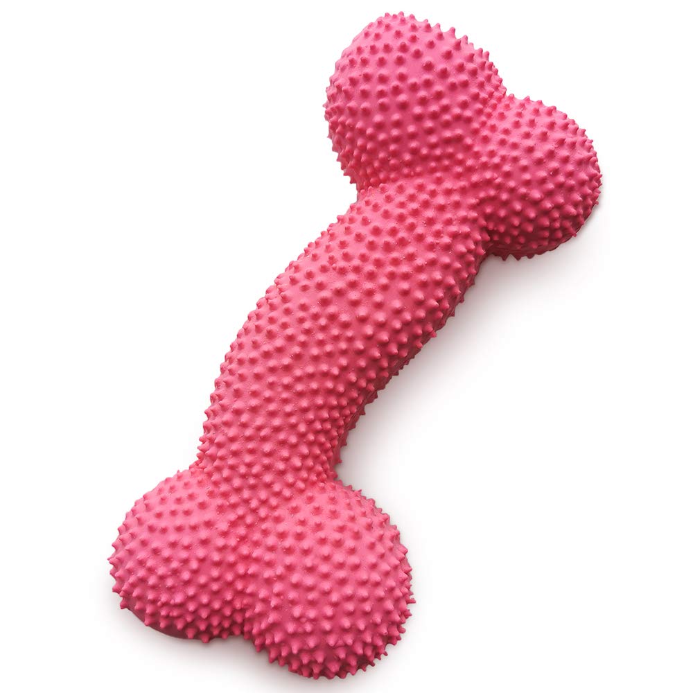 Petper Cw-0095EU Dog Squeaky Toy Latex Dog Interactive Spiny Bone Toy For Playing And Training