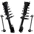 Detroit Axle - Rear Struts Sway Bars for 2004-2006 Toyota Camry Solara Lexus ES330, Complete 2 Struts w/Coil Springs + 2 Rear Sway Bar Links 2005 Replacement Suspension Strut Shock Assembly