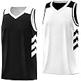 KXK Men's Blank Reversible Basketball Jersey Team Uniform Athletic Hip Hop Basketball Shirts S-4XL
