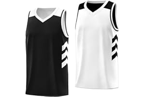 KXK Youth Reversible Basketball Jersey Shirts,Fashion Blank Basketball Jerseys for Kids