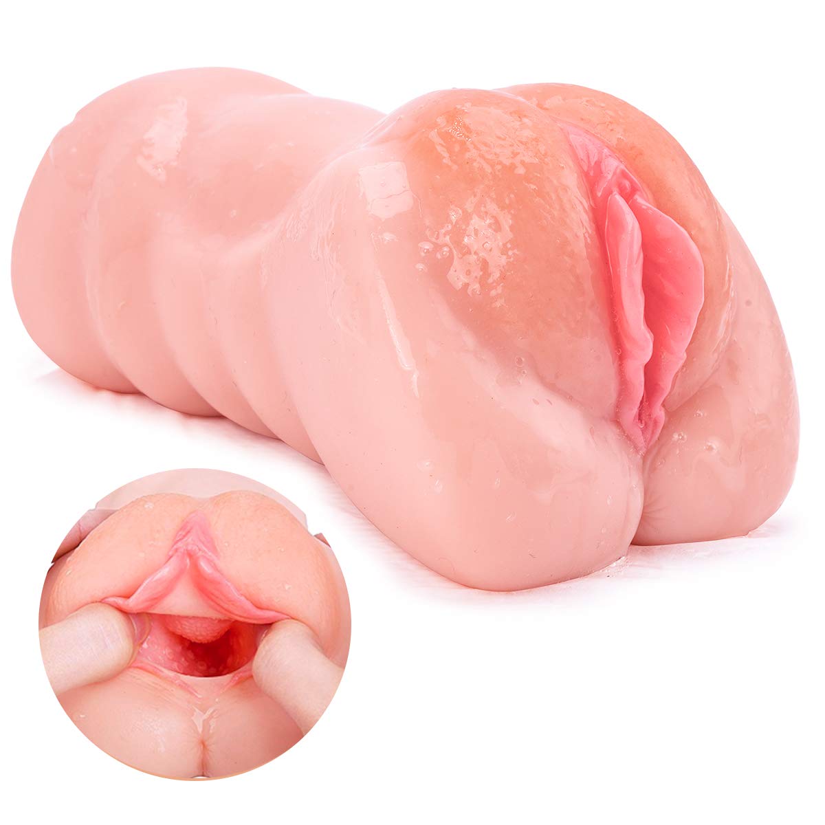 Vagina Masturbator, ZEMALIA realistische Masturbator Muschi Masturbation Vagina Onanist Penisring Sexspielzeug für Männer