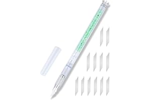 ARVAKR Exacto Knife Set, Bling Hobby Knife Pen with Blade Refills, Craft Cutting Tools for Scrapbooking Stencil Washi Tape Sticker Cutter, Green