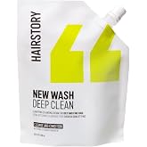 Hairstory New Wash Deep Clean for Oily Fine Hair 20 oz Refill | Detergent Free Shampoo for Oily Fine Hair, Sulfate Free Volumizing Cleansing Cream, Shampoo and Conditioner Alternative