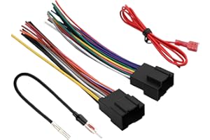 YYTQP Radio Wiring Harness Connector, Antenna Adapter Compatible with 2006-2013 GMC Sierra Chevy Impala Buick, Stereo Wire Cable Connector Adaptor, CD Receiver Kit (4 PCS)