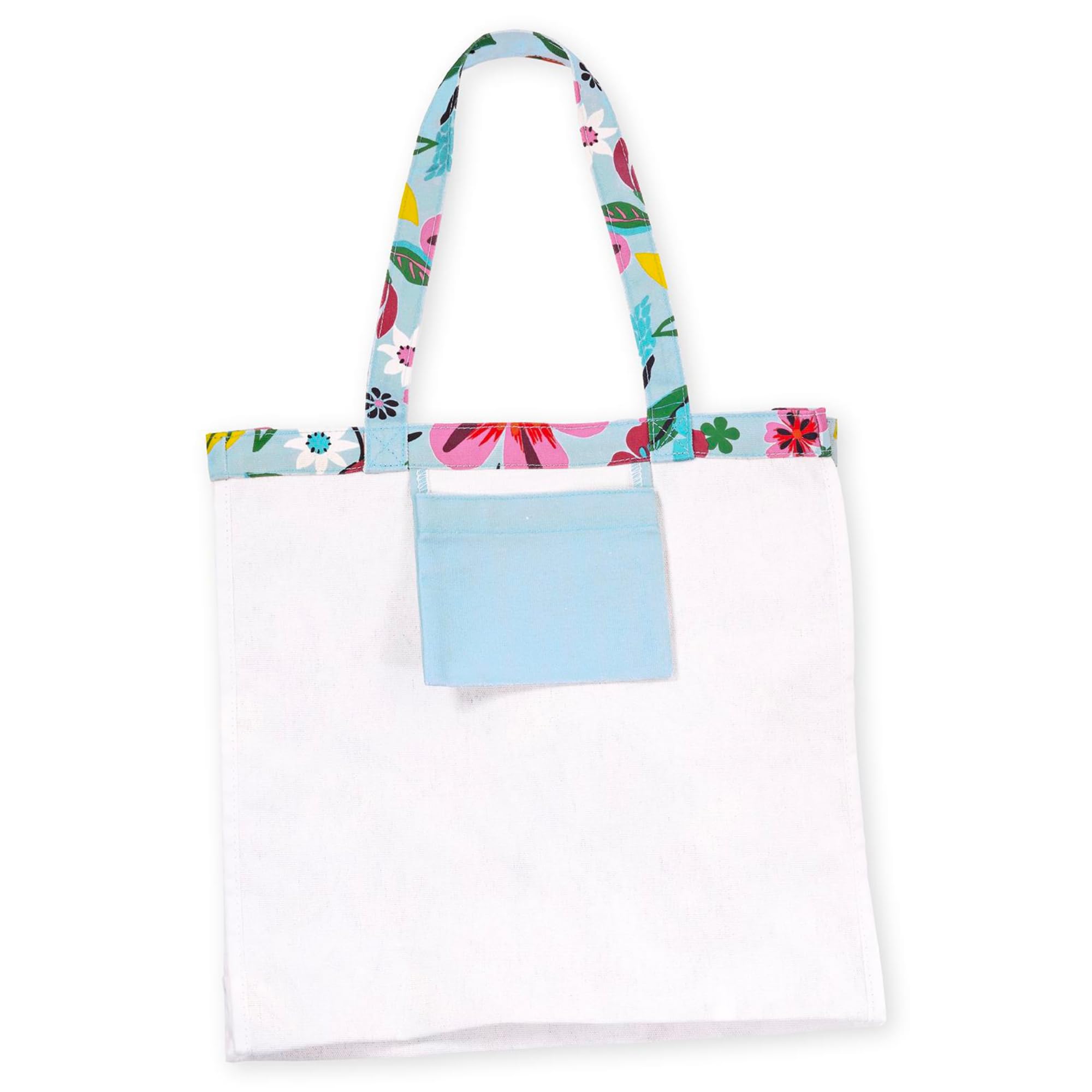 kate spade new york Cute Canvas Tote Bag for Women, Canvas Beach Bag, Book Tote with Pocket, Safari Floral