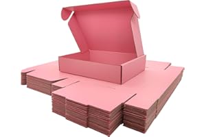 Lmuze Small Pink Shipping Boxes for Small Business Pack of 25-9x6x2 inches Cardboard Corrugated Mailer Boxes for Shipping Packaging Craft Gifts Giving Products