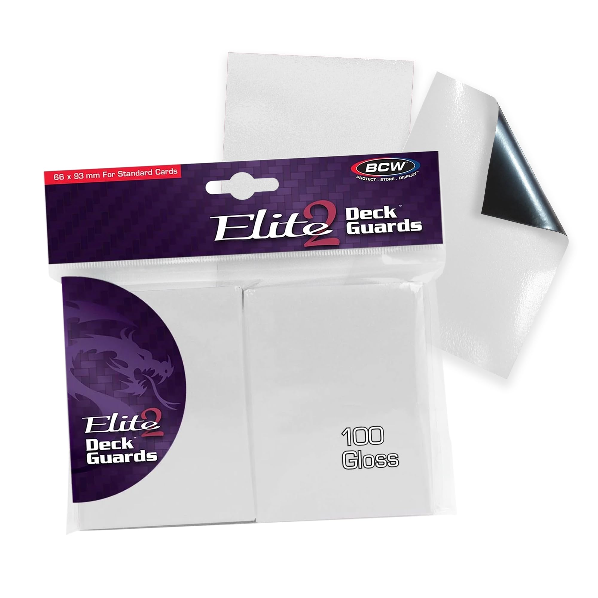 BCW Elite 2 Gloss Card Sleeves - White (100)