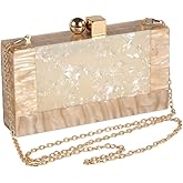 Menurra Women Acrylic Evening Clutch bag Glitter Marble Purse Handbag for Wedding Cocktail Party Prom