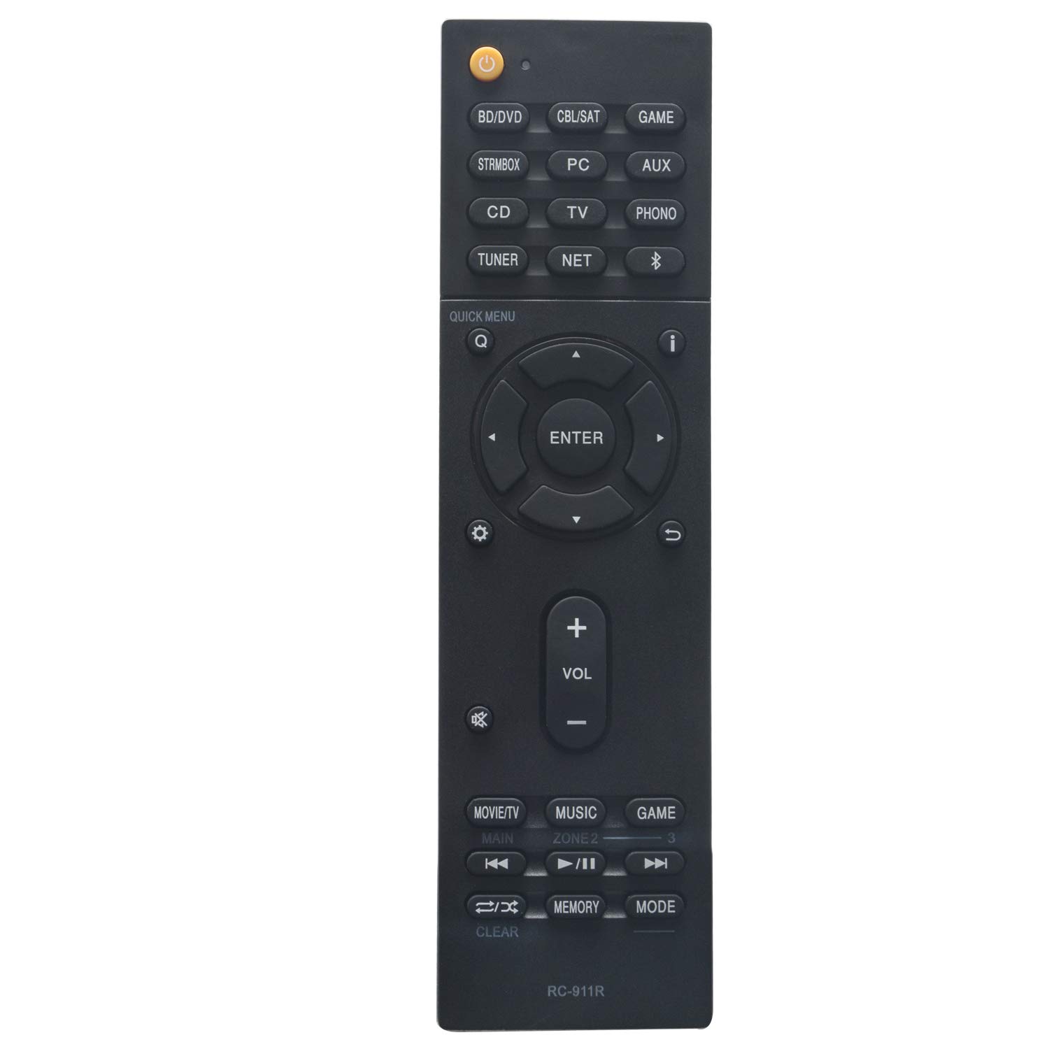 RC-911R Replace Remote Control - VINABTY RC911R Remote Control Replacement for Onkyo RC 911R HT-R695 TX-NR656 TX-RZ610 TX-NR555 TX-NR757 AV Receiver Remote Control
