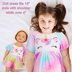 Play Tailor Doll and Girl Matching Nightgown