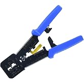 EZ RJ45 Professional Crimper Tool Pass Through Cat5 Cat5e Cat6 Crimping Tool for RJ45/RJ12 Regular and End-Pass-Through connectors