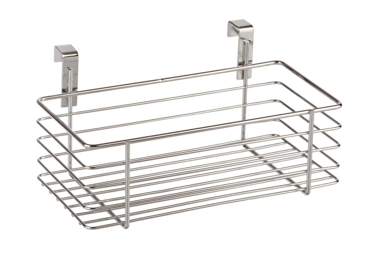 WENKO 2345100 Clipon basket Small, Metal Metal chrome plated, 24 x 11.5 x 15 cm, Chrome