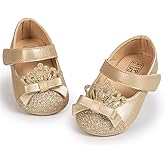 Miamooi Infant Baby Girls Wedding Dress Shoes Bow Ballet Princess Mary Jane Flats Toddler First Walkers Sneaker Newborn Crib Baptism Shoes