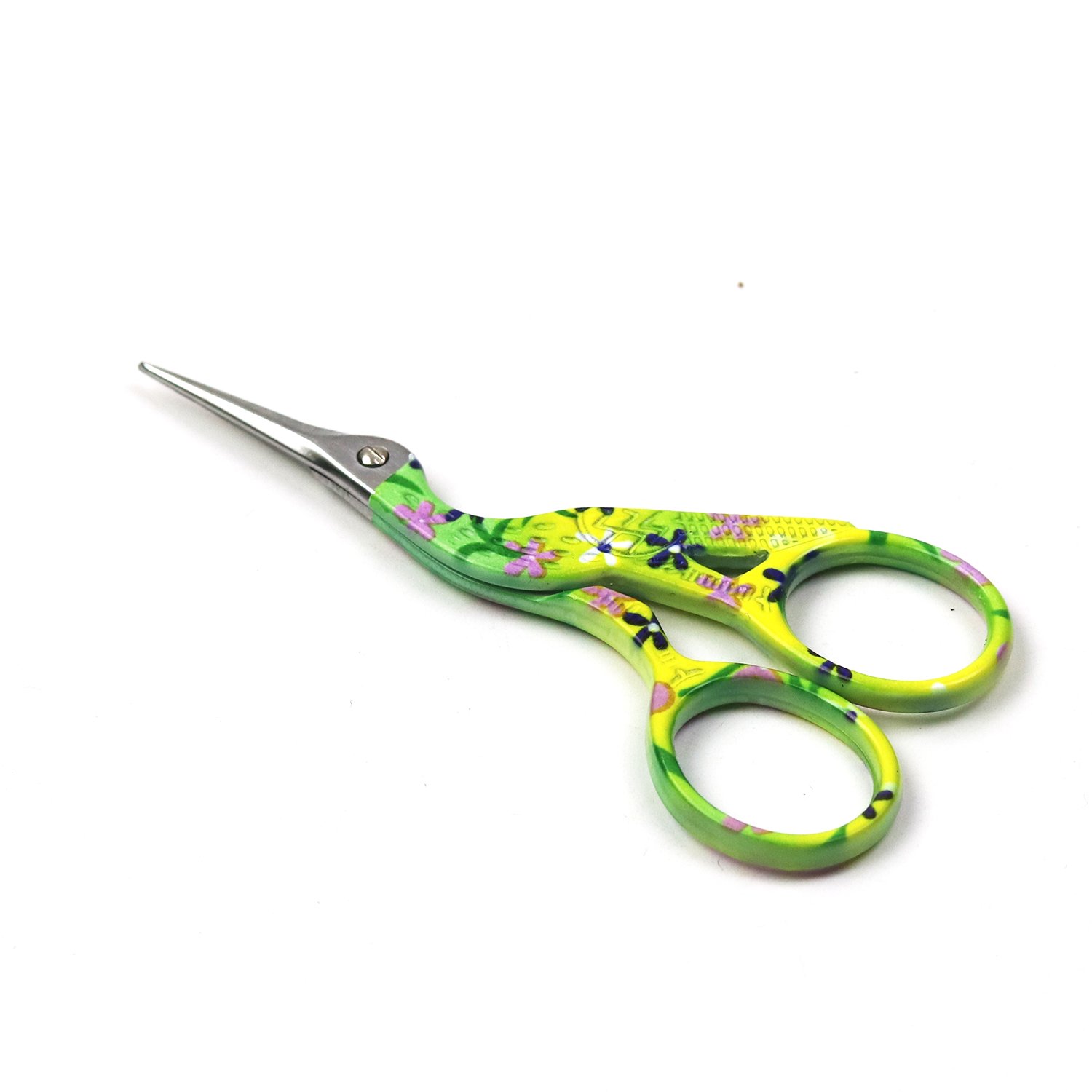 D&D Stork Embroidery Scissors, Retro Crane Design Sewing Scissors DIY Tools for Embroidery, Craft, Needle Work,Tailoring & Sewing Handicraft (Yellow)