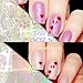 Lady Up 288 Pieces Nail Vinyls Stencils Stickers Set for Nail Art Design Cute Decals 24 Sheets with 96 Patterns