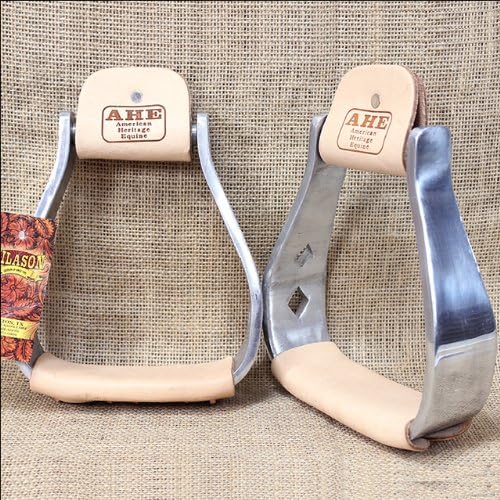 Hilason Diamond Cut-Out Horse Saddle Aluminum Visalia Stirrups