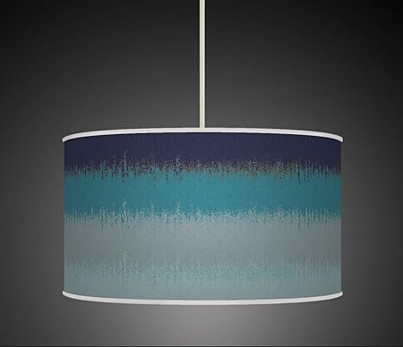 16 For Table Or Floor Lamp Abstarct Stipes Teal Grey