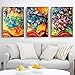 Cindere 3Pcs 7.9 x 11.8inch Oil Painting House Canvas Wall Art Landscape Painting Print on Canvas Wall Decoration Abstract Tree