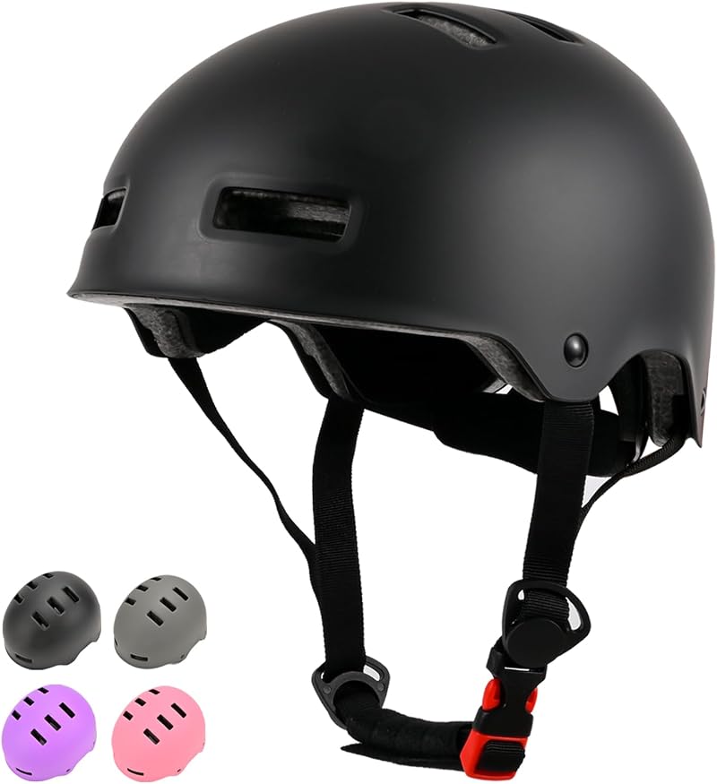 LOKJIJI Kids Bike Helmet Adjustable Youth Adult Multi-Sport Cycling Skating