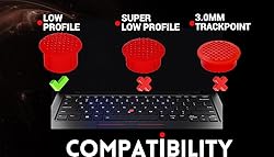 LeFix 3 x Low Profile Trackpoint Caps Replacement