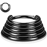 PEAKLINK 16G Hinged Septum Clicker Ring Nose Ring Surgical Steel Daith Earrings Conch Daith Rook Tragus Piercing Jewelry Small Hoop Earring