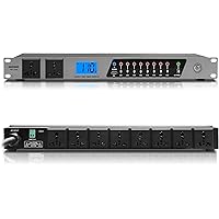 MIZISNR Power Conditioner, 20 Amps 10 Outlet Rack Mount Power Sequencer for Audio Equipment, 2000w Power Supply with 8 Indepe