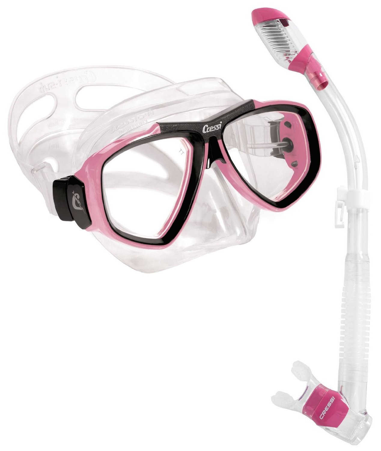 Cressi Focus Snorkeling Dive Mask with 100 Dry Snorkel