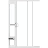 Hakuna Pets Dog Door for Sliding Glass Door - Tempered Glass Patio Insert | Cat &amp; dog door, pets up to 45 lb, 8.9 x 12 in flap, no-drill rental-safe, lockable, self-closing weather seal