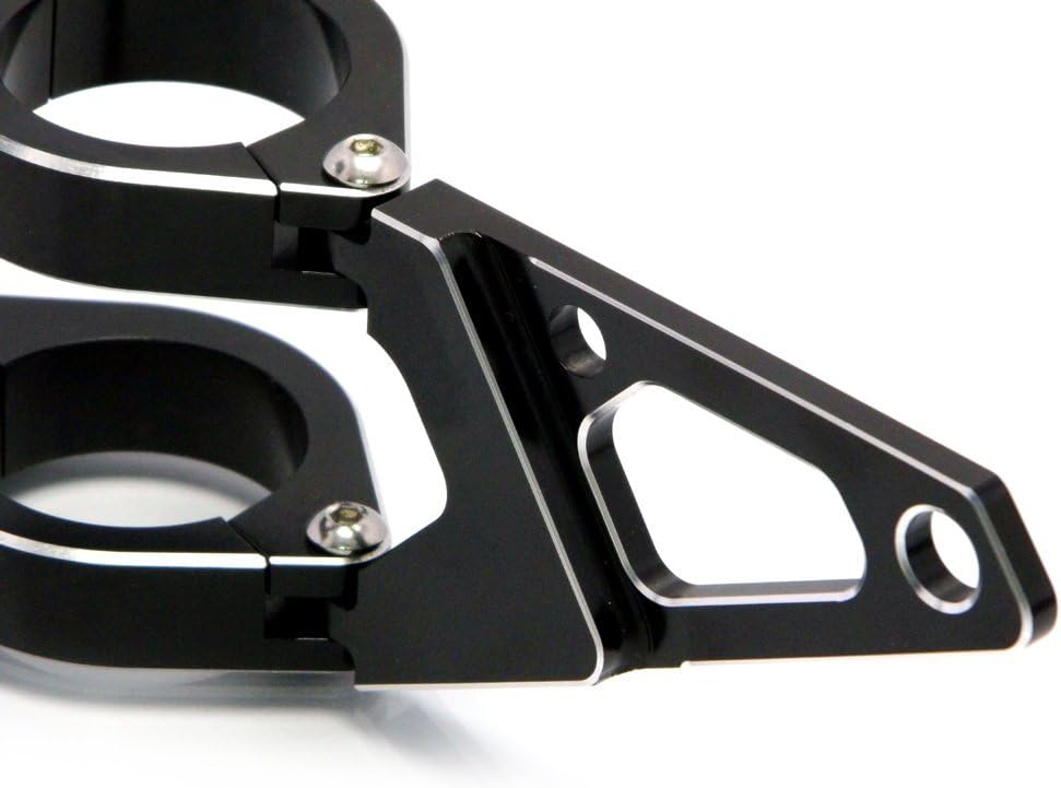 Alchemy Parts Premium CNC Motorcycle Headlight Brackets for Cafe Racer & Street Motorbikes, black, 32-33mm - Image 4