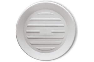Crescent Garden Universal Round Planter Saucer, Durable Drainage Dish for Plant Pots, Heavy-Duty Plant Dishes Saucer, Indoor & Outdoor Plant Trays - Cloud White (8.5 inch Inner, 11 inch Outer)