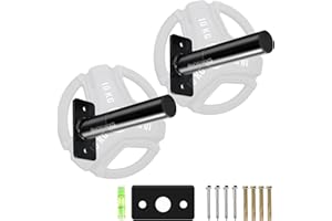 ANOSWXG Wall-Mounted Strength Training Plate Storage Rack – Heavy Duty 2” Weight Plate Holder with Foam Padding, Bumper Plate Storage for Home Gym, Garage, and Power Rack.The outer surface of 1-pack and 2-pack products is bright color.4 Pack,6 Pack and 8 Pack products are made of matte color.