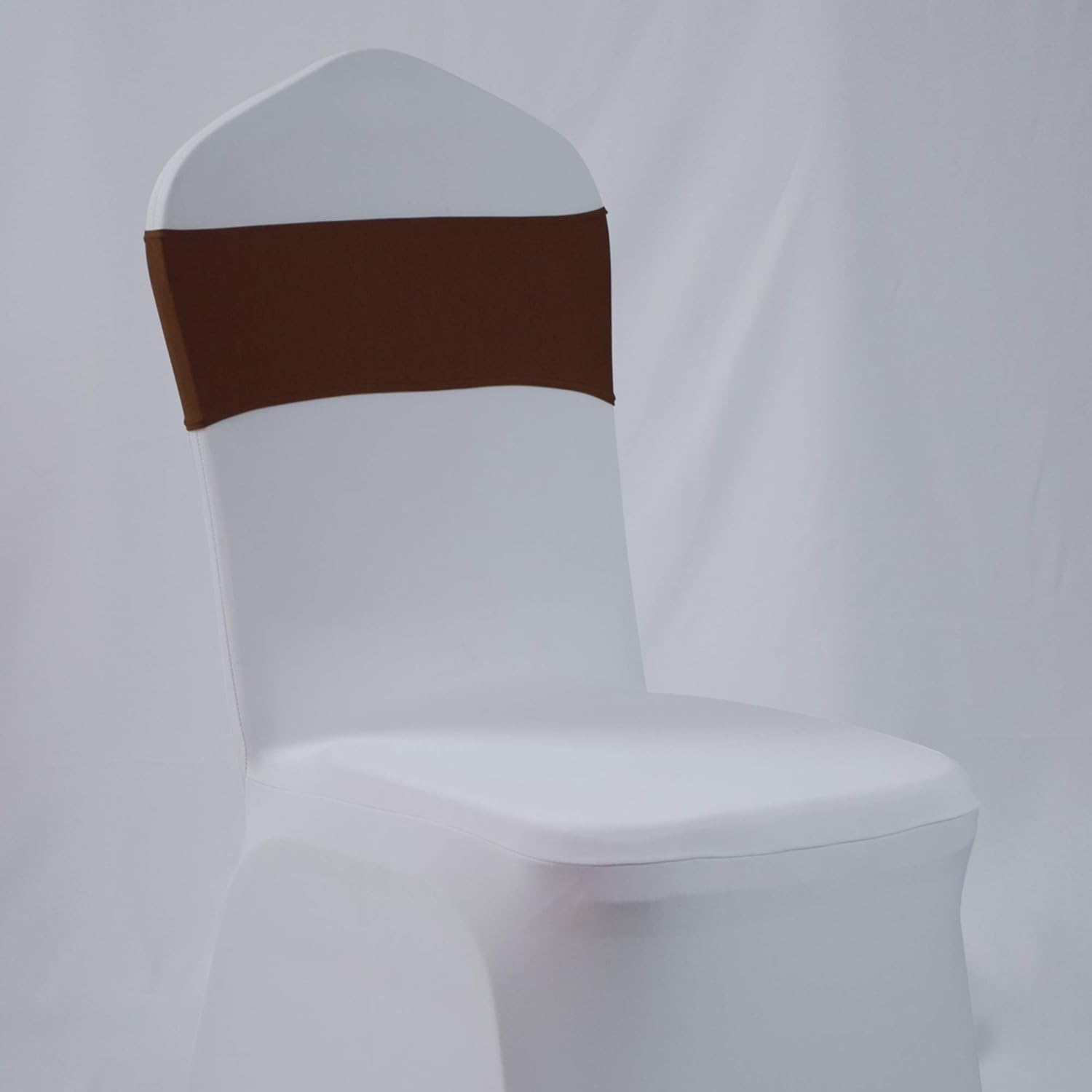 Gelozed 10 PCS Spandex Stretch Chair Sashes Bows for Wedding Reception- Universal Elastic Chair Cover Bands with Buckle Slider for Banquet Party Event Decorations Dark Coffee Sashes (Dark Coffee, 10): Kitchen & Dining