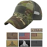 Uphily Tactical Operator Caps with Patches for Men