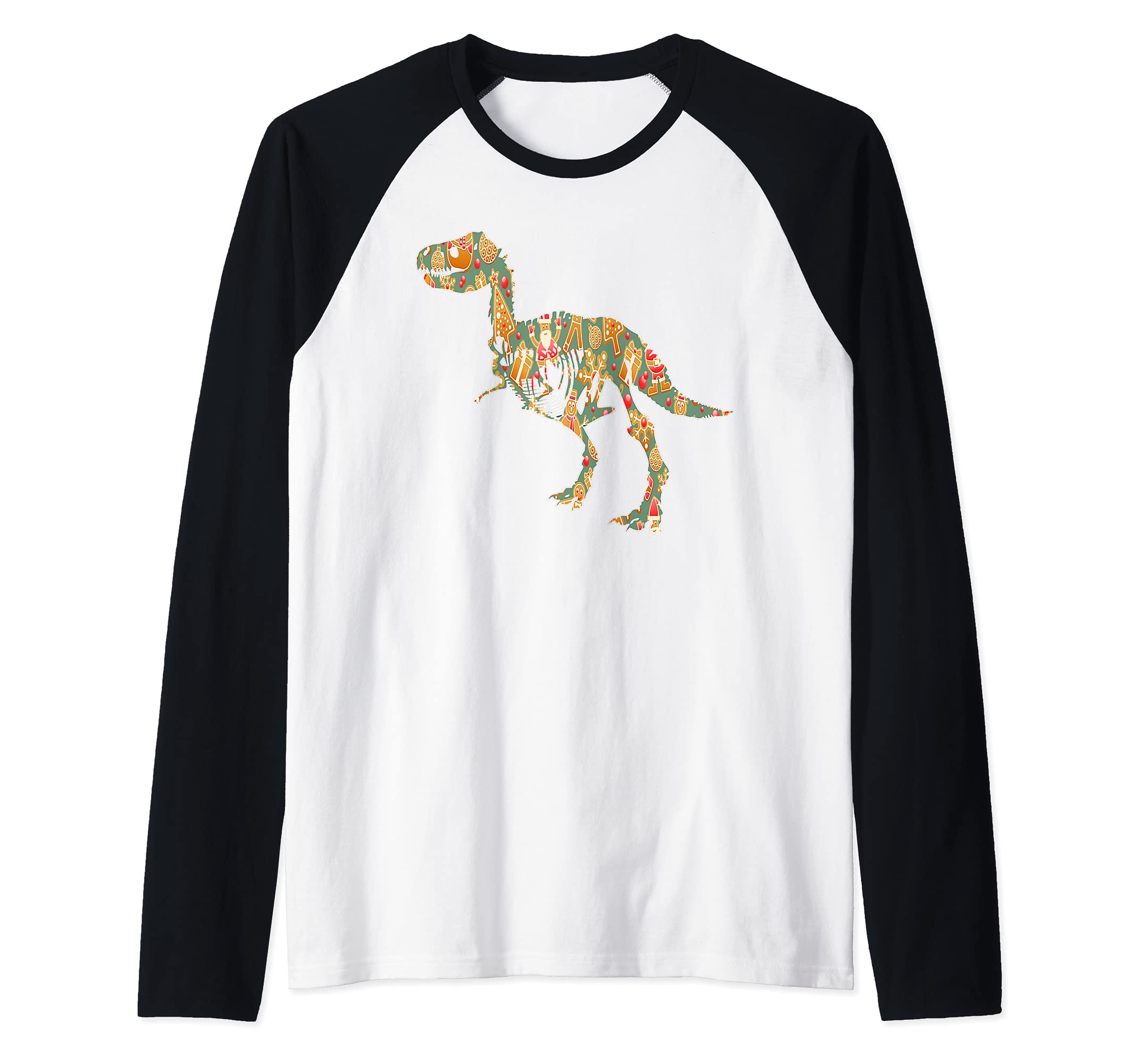 Tyrannosaurus Rex Animal T-Rex Creepy Dinosaur Raglan Baseball Tee