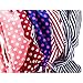 eBoot 6 Pieces Twist Bow Wire Headband Retro Bowknot Polka Dot Stripe Wire Hair Holders for Women and Girls, Multicolor