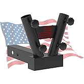 Hitch Flag Pole Holder,Truck Fag Pole Hitch Fits Standard 2 inch Hitch Receivers，Adapter Fit Jeep, RV, Camper, SUV, Pickup, Truck Fag Mount with Anti-Wobble Screw