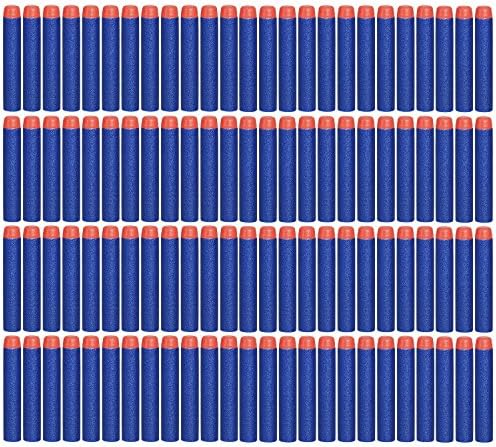 Meici Refill Foam Darts Bullet for Nerf N-strike Elite Series Blasters Kid Toy Gun Refill Pack (100 Pcs ,7.2cm ,Blue)