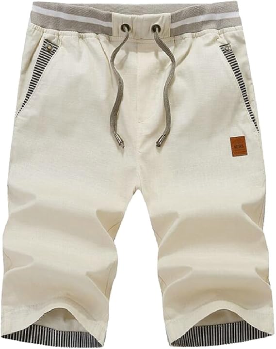 Men Drawstring Shorts Elasticated Waist Casual Beach