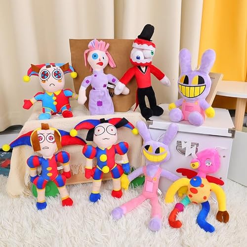 Hoomall The Digital Circus Amazing Peluche, Pomni Et Jax Jouets En Peluche Animaux En Peluche Anniversaire Pour Les Fans De Amz B
