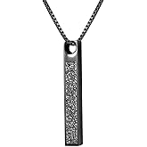 Qitian Islamic Jewelry Gifts for Women Muslim Pendant Gold Allah Arabic 3D Bar Necklaces Ayatul Kursi Necklace Islam Eid Ramadan Gifts for Women Men