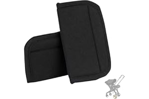 FEVBCNRJ Car Seat Shoulder Pads Compatible with Doona, Ultra Soft and Breathable Grid Fabric, Protect Neck and Shoulder Strap Covers, Easy to Install, Straps Pads for Car Seat and Stroller, Black
