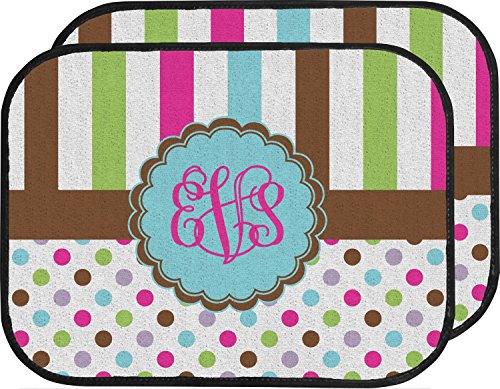 Stripes & Dots Custom Car Floor Mats (Back Seat)
