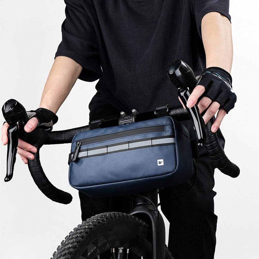 N/P Bicycle Basket Reflective Bike Handlebar Bag Waterproof