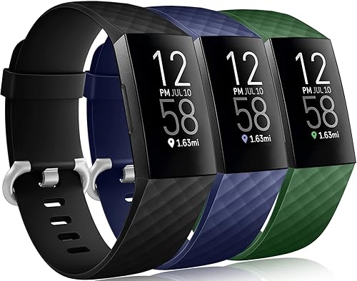 Wepro Band Compatible with Fitbit Charge Bands for Women Men, Compatible  with Fitbit Charge Bands,Soft Waterproof Sport Replacement Strap,