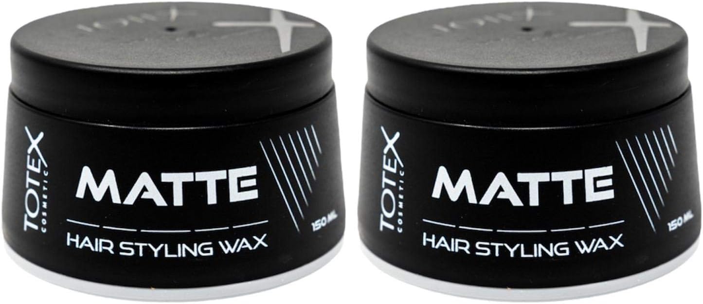Totex Matte Hair Styling Wax Pack of 2 (2 x 150 ml) | Natural Matte Finish Hair Cream Wax | Strong Hold Hair Defining Paste for Men | Long-Lasting Style, Easy Wash Out