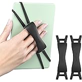 2 Pack Comfortable Hand Strap for Kindle and Tablets, Kindle Accessories for Reading in Bed, Secure and Lightweight Grip Holder for 4.7-8" Tablet/Paperwhite/Kobo/Oasis/E-Book/Phone (Black)