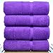 Chakir Turkish Linens Premium Cotton Absorbent Turkish Towels (Bath Towel - Set of 4, Eggplant)