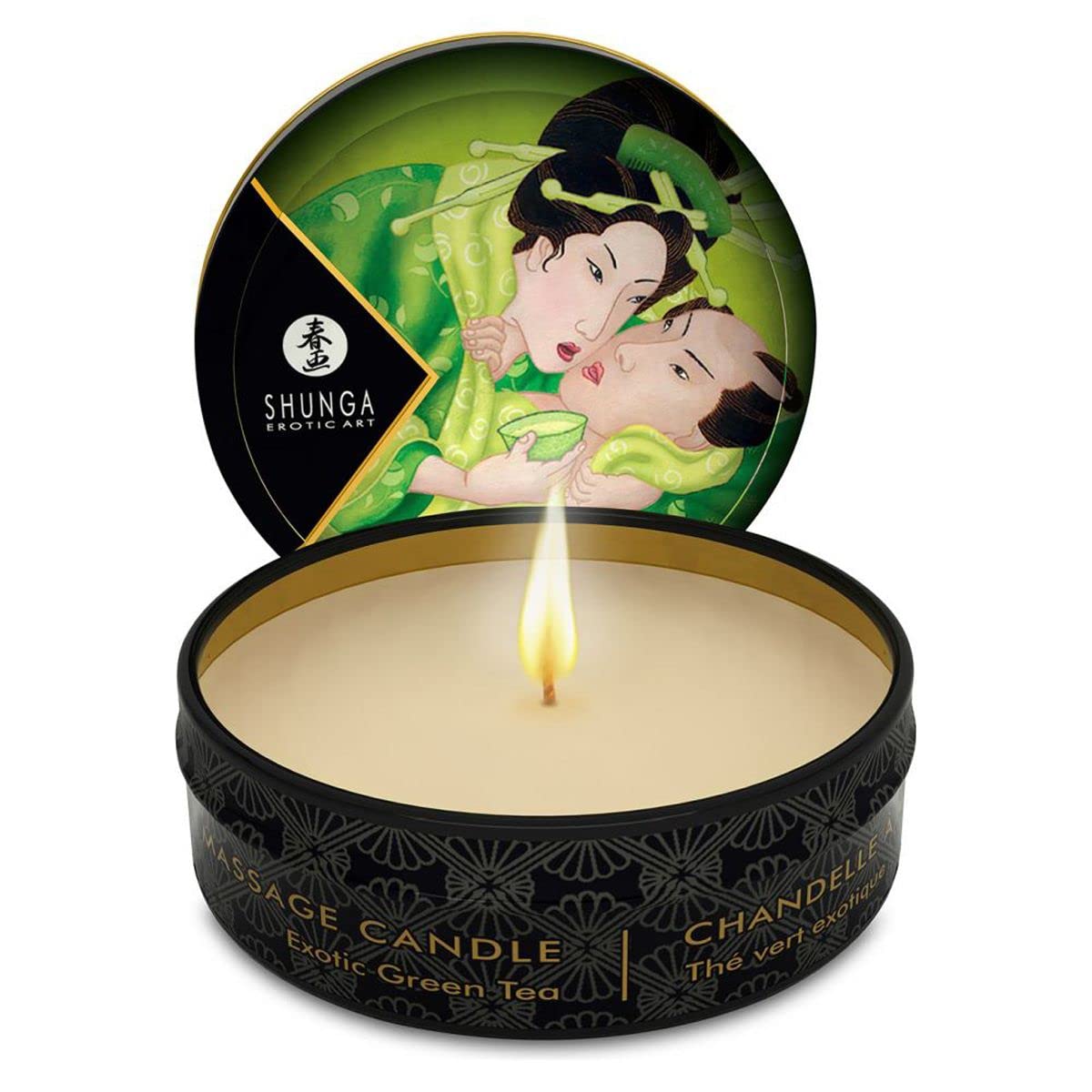 Shunga Massage Candle Exotic Green Tea 30 ml Transparent