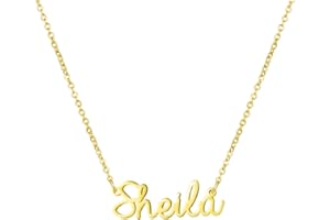 Awegift Personalized Name Necklace 18K Gold Plated New Mom Bridesmaid Gift Jewelry for Women