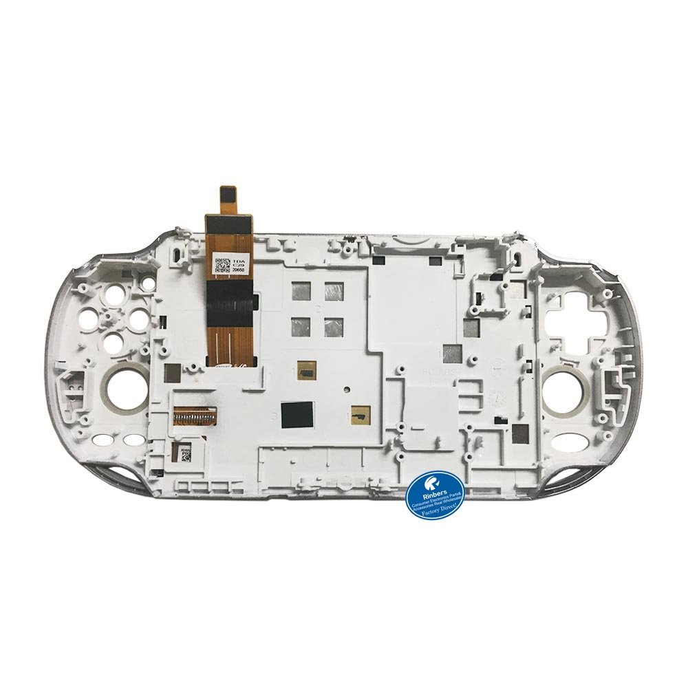 Original WHITE LCD Display Touch Glass Screen Panel Digitizer Assembly with Frame Combo Replacement for Playstation PS Vita PSV 1000 1001 PCH-1001 PCH-1101
